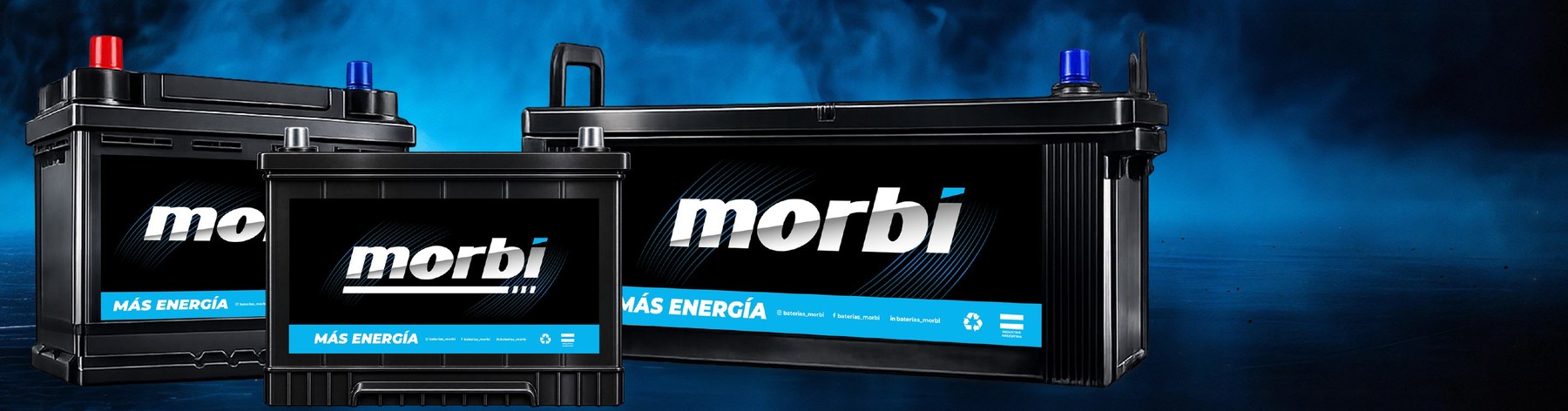 Línea de baterías Morbi para auto, camioneta y camión